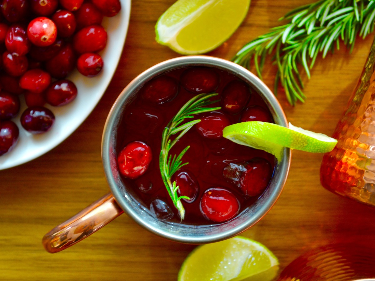 Cranberry Lime Moscow Mules
