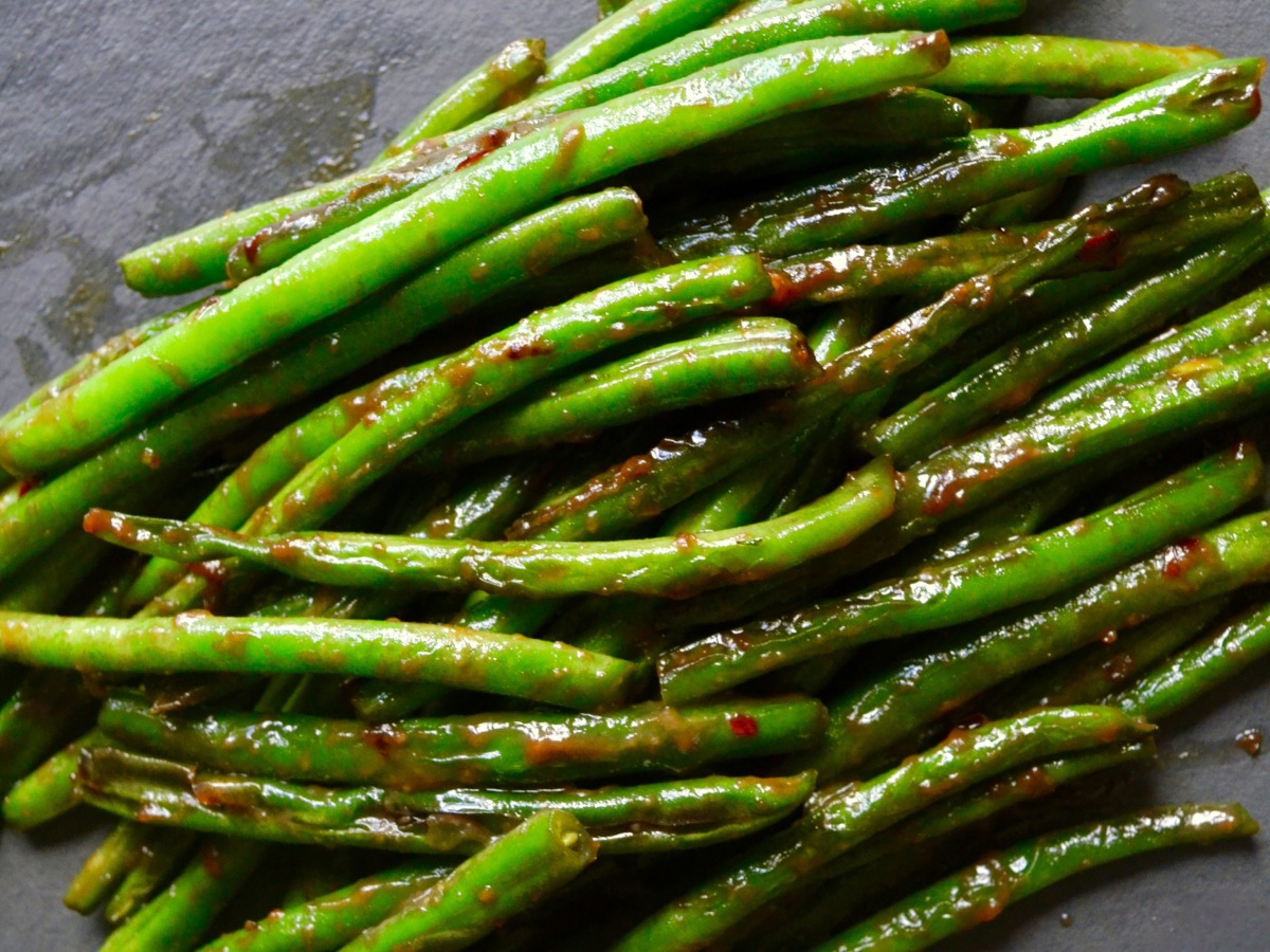 Sticky Miso Green Beans
